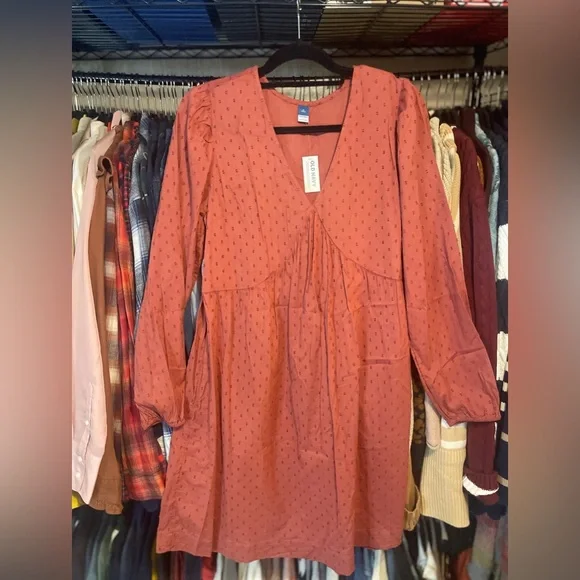 Tall Old Navy Mini Flare Dress | Swiss Dot | Brand New with Tags | Medium | - Picture 2 of 11